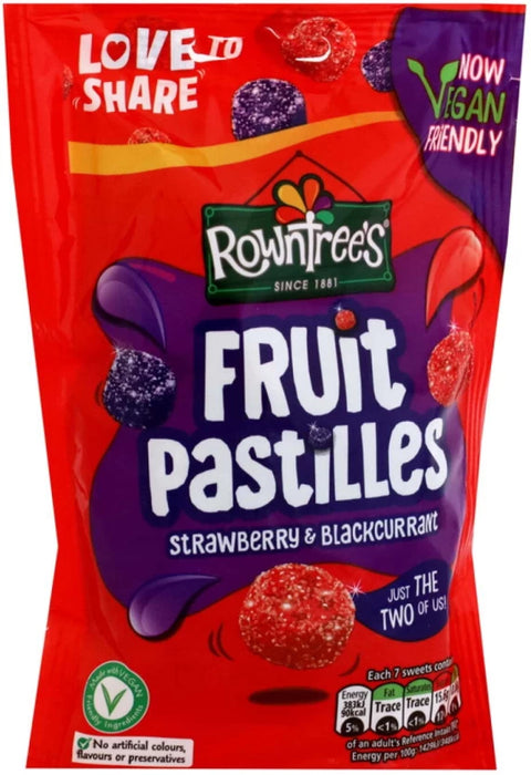 Rowntrees Gums & Jellies Strawberry And Blackcurrant 143g