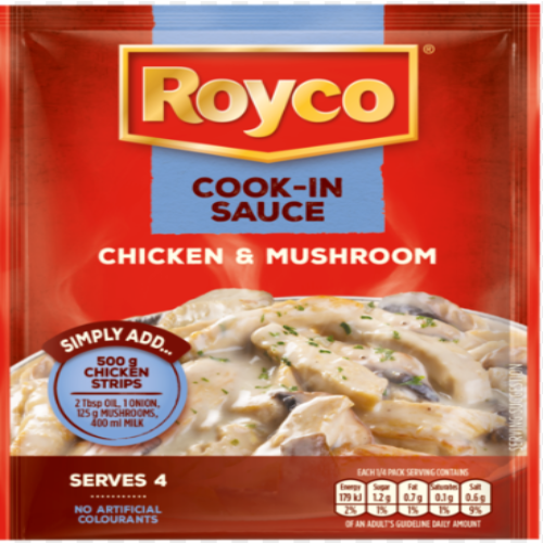 Sachet Cook Royco cook in sauces Chicken & Mushroom 44g sachet — WELKOM USA