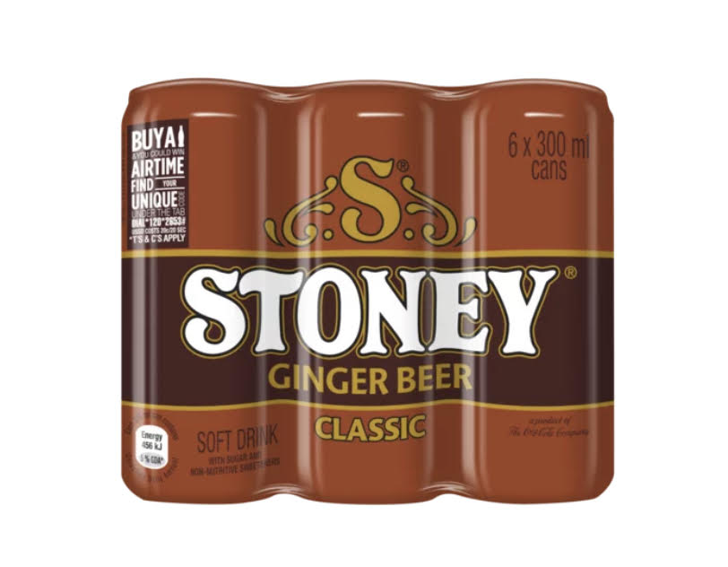 Stoney Ginger Beer Soda six pack, 6x300ml