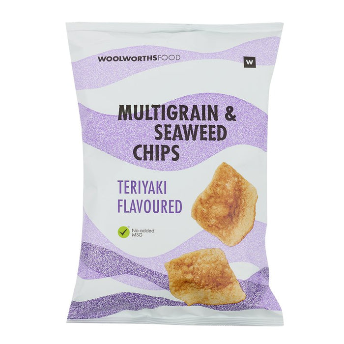 Woolworths Teriyaki Flavoured Multigrain and Seaweed Chips 80g