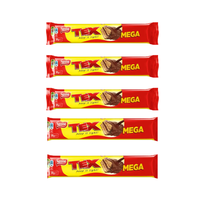 Nestlé Tex Mega Milk Chocolate Bar 58g 5 Pack - Special
