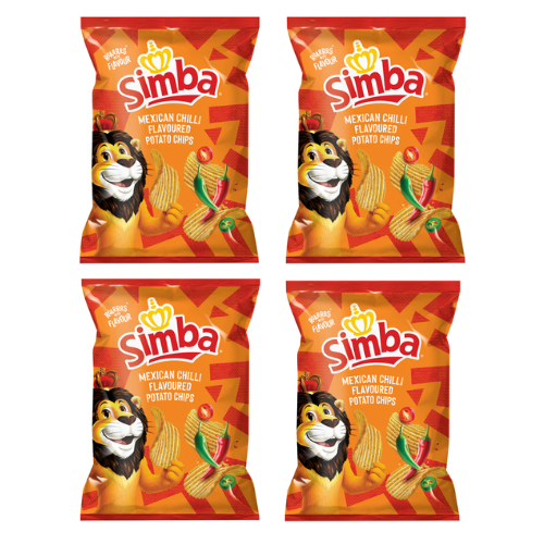 Simba Mexican Chilli Flavor Potato Chips 120g - 4 Pack