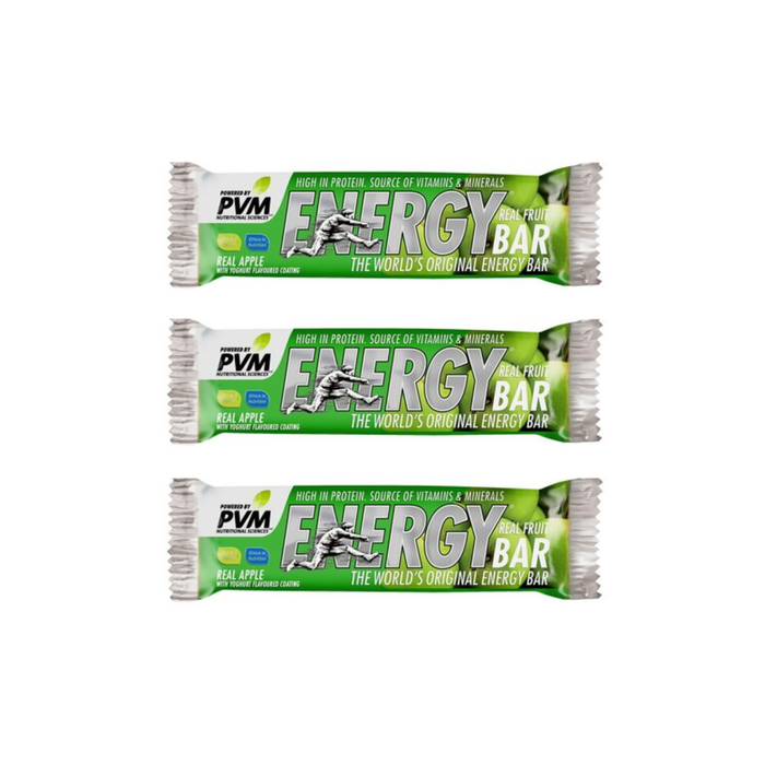 PVM Energy Bar Real Apple 45g 3 Pack - Special