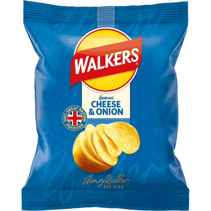 Walkers Cheese & Onion Potato Crisps 25g