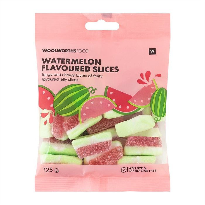 Woolworths Watermelon Flavoured Slices 125g