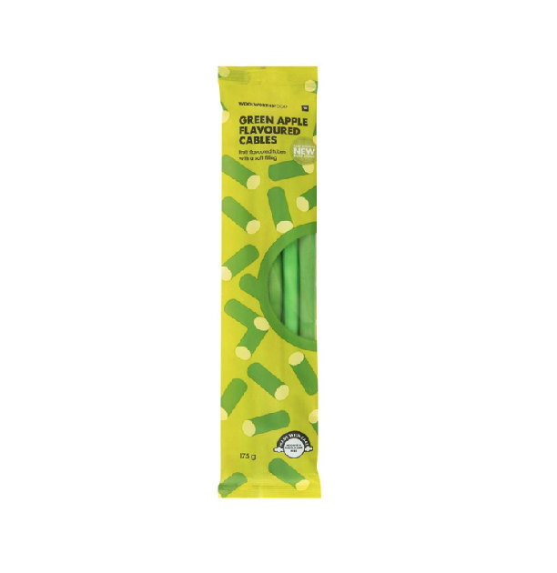 Woolworths Green Apple Flavoured Cables 175g