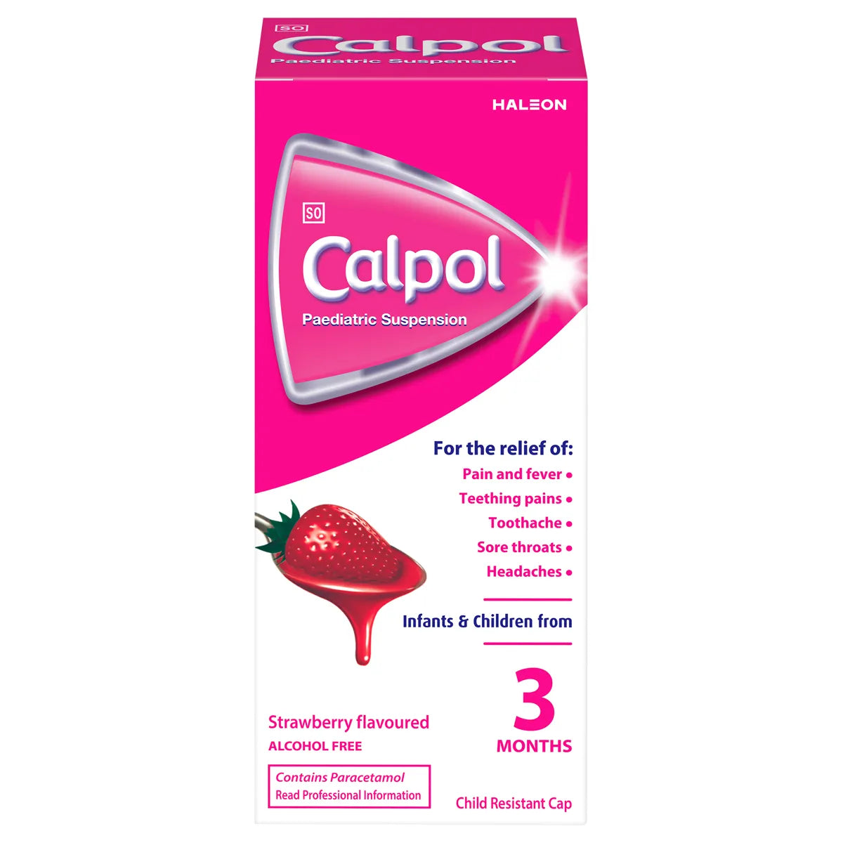 Calpol Paediatric Suspension Strawberry Flavored 50ml — WELKOM USA