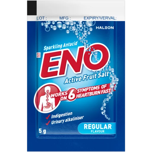 Eno Regular Flavour Sparkling Antacid Active Fruit Salt 5g