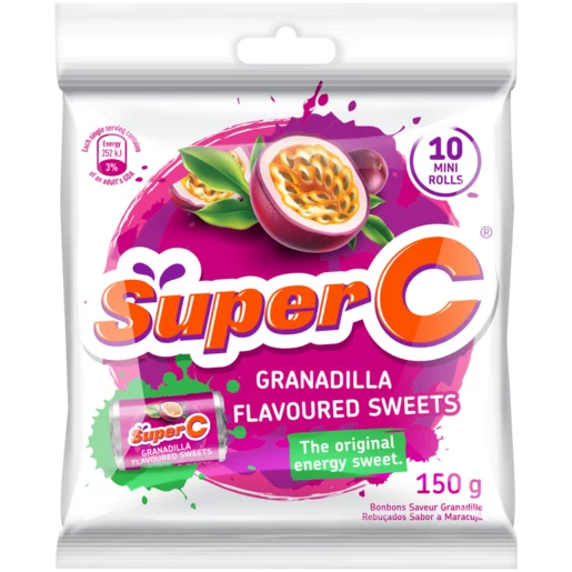 Super C Granadilla Flavoured Sweets Mini Rolls 150g