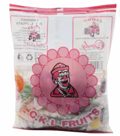 Clown Candy Kenya Fruit Twist Candy 80 Pieces