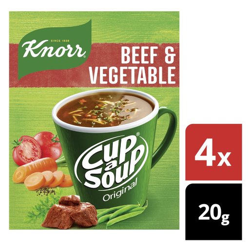 Knorr Soup Cup A Soup Beef & Vegetable 4 x 20g