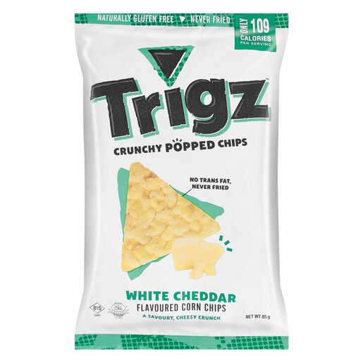 Trigz White Cheddar Crunchy Popped Chips 85g