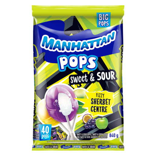 Manhattan Sweet & Sour Pops 840g
