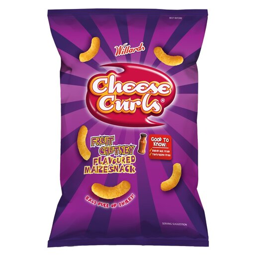 Willards Fruit & Chutney Cheese Curls Chips 90g