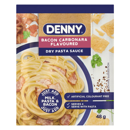 Denny Bacon Carbonara Flavoured Dry Pasta Sauce 48g