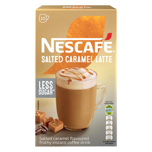 Nescafe Reduced Sugar Salted Caramel Latte 10 x 12.5g