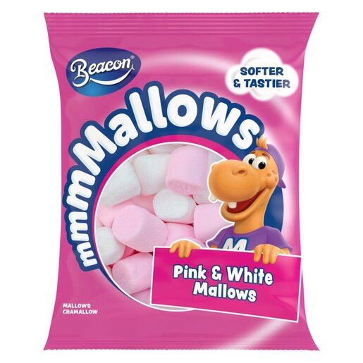 Beacon Pink & White Marshmallows 300g