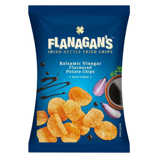 Flanagan's Moreish Irish Maggilly's Balsamic Vinegar Flavoured Kettle Fried Chips 125g