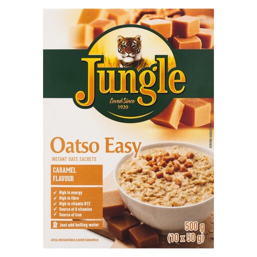 Jungle Oatso Easy Caramel Instant Oats 500g
