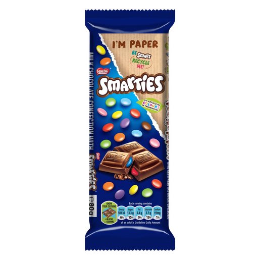 Nestle Smarties In Milk Chocolate 80g