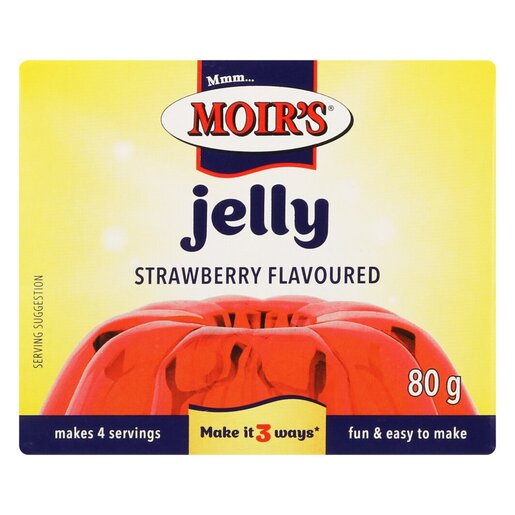 Moir's Strawberry Jelly 80g, BB date - 27/02/2026