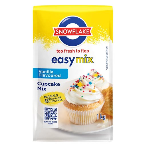 Snowflake Easy Mix Vanilla Flavoured Cupcake Mix 1kg