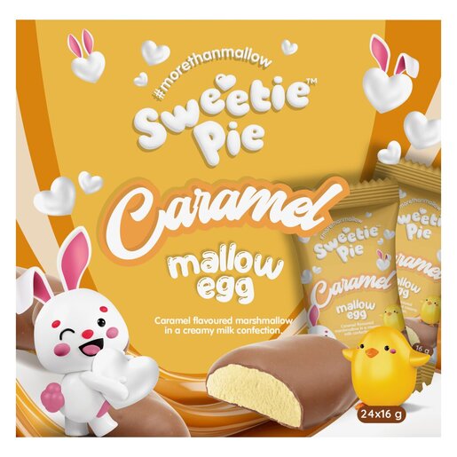 Sweetie Pie Chocolate Mallow Caramel Egg 24x16g Pack