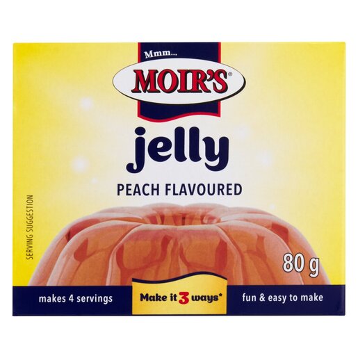 Moir's Peach Jelly 80g, BB date - 25/01/2026