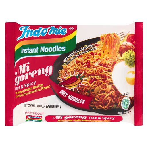 Indomie Instant Noodles Mi Goreng Hot & Spicy 80g
