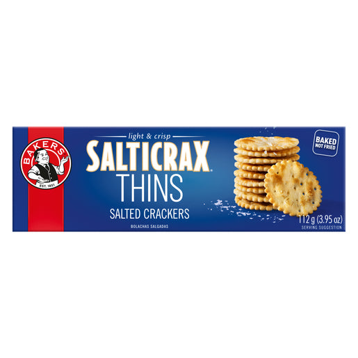 Bakers Salticrax Thins Salted Crackers 112g