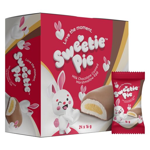 Sweetie Pie Milk Chocolate Coated Marshmallow Egg 24 x 16g