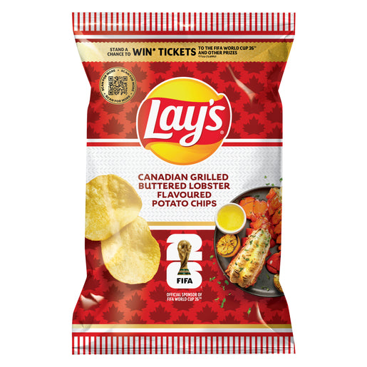 Lay's Canadian Grilled Buttered Lobster Flavoured Potato Chips 120g
