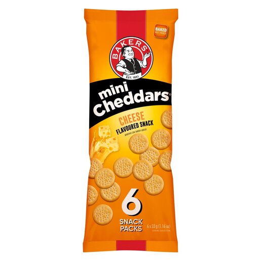 Bakers Mini Cheddars Cheese 6x33g
