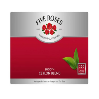 Five Roses Freshpak Five Roses Ceylon Tea, 200 Tagless Tea Bags — WELKOM USA