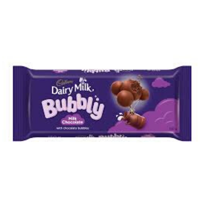 Cadbury Dairy Milk Bubbly Milk Chocolate, 90g
